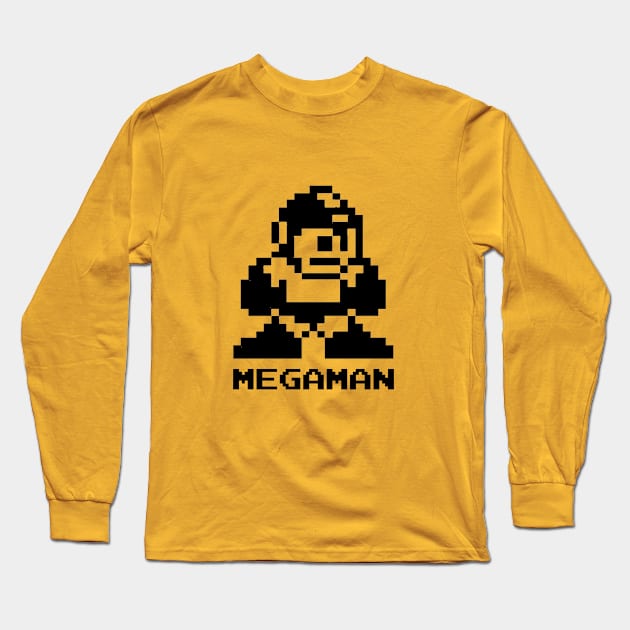 MEGAMAN 16 BIT Long Sleeve T-Shirt by yatsky